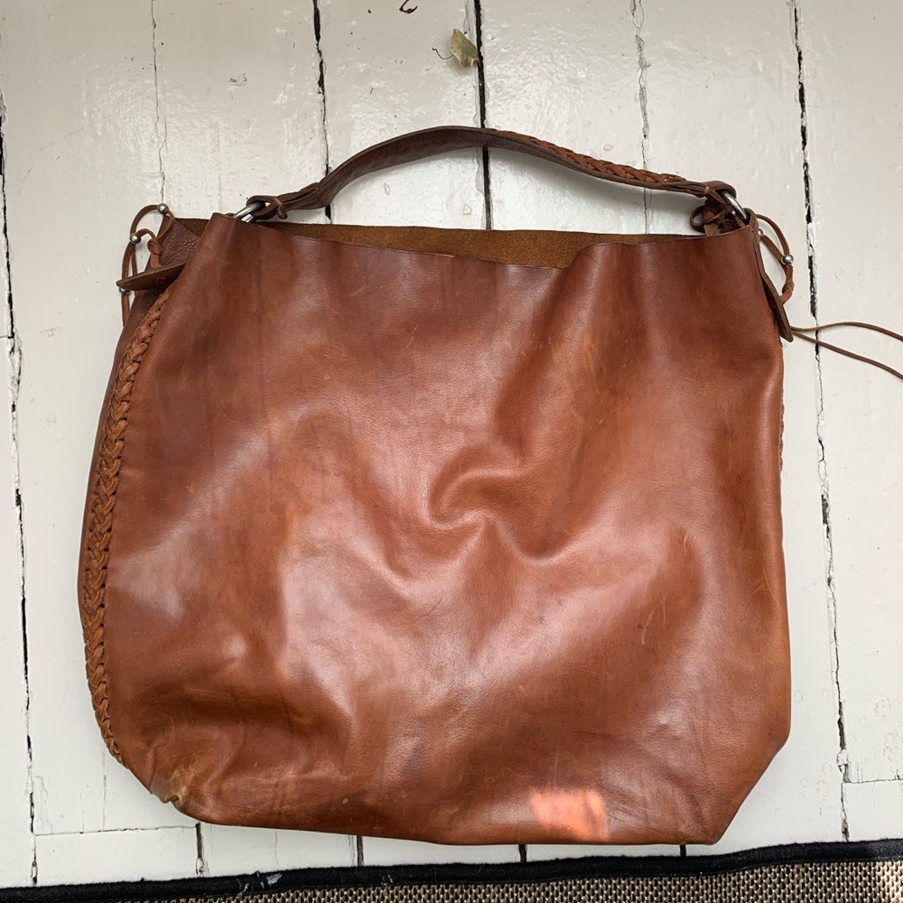 Ralph Lauren vachetta braided hobo